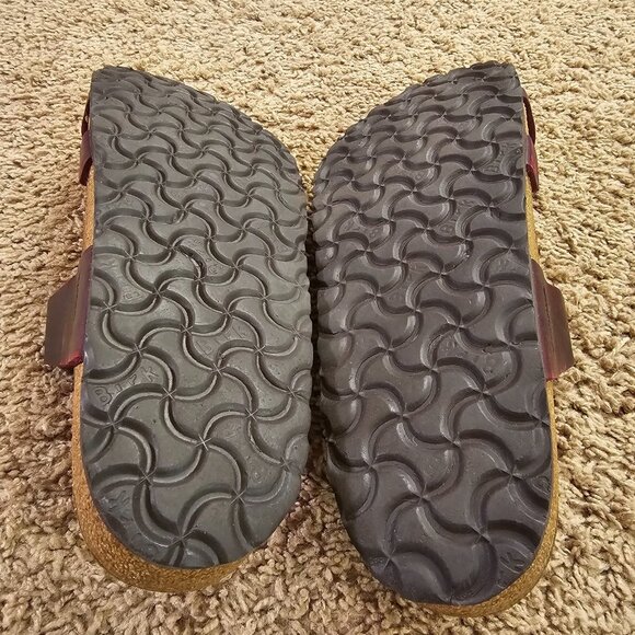 Birkenstock Mayari Sandals Womens 10 Mens 8 EU41 Zinfandel Red Leather w Box - Picture 8 of 10